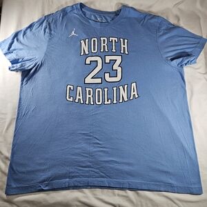 Michael Jordan Nike North Carolina Blue Jersey T-shirt XXL
